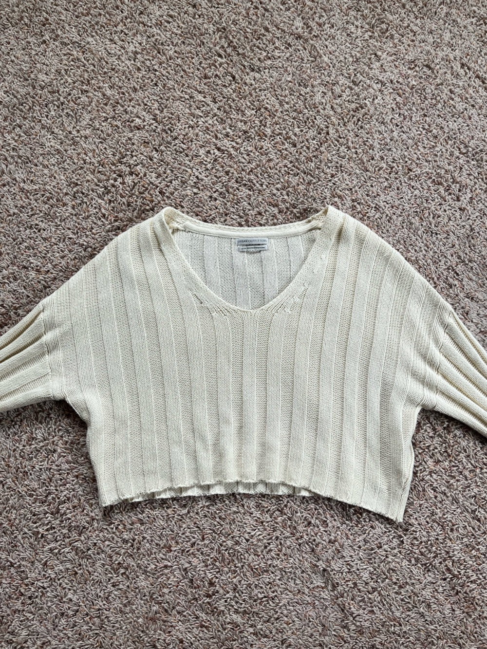 Urban outfitters cream cropped sweater